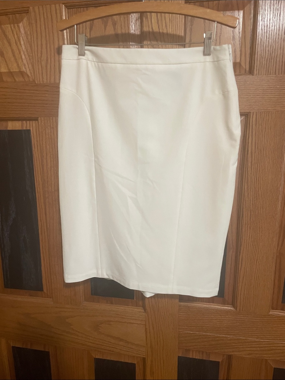 Apostrophe White Tailored Pencil Skirt